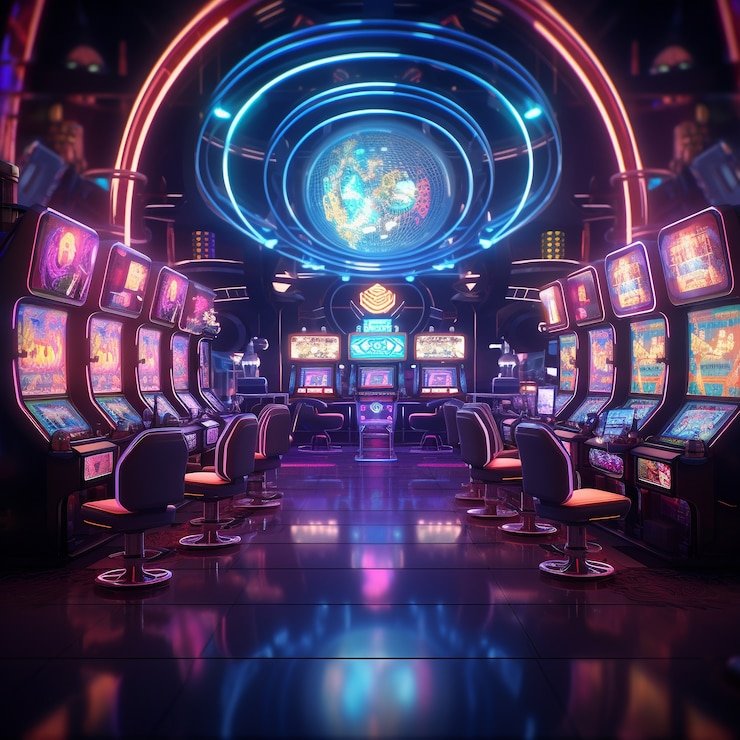Galactic Gems slot screen showing gem symbols and cascading multiplier bonus on mobile