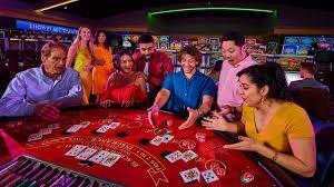 Live casino studio multi-camera setup with professional dealers
